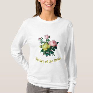 T-shirt belles fleurs de rose vintage pour la mariée mère
