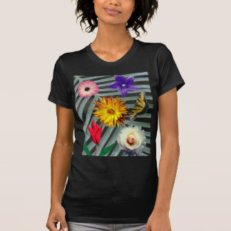 T-shirt Belles fleurs et papillon