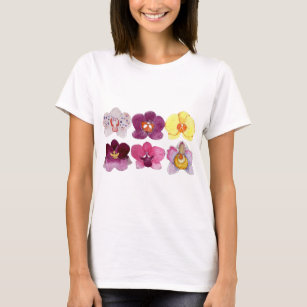 T-shirt belles orchidées colorées