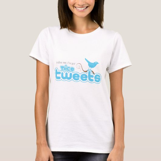 T-shirt Belles Tweets Long Sleeve Ladies T (Devant)