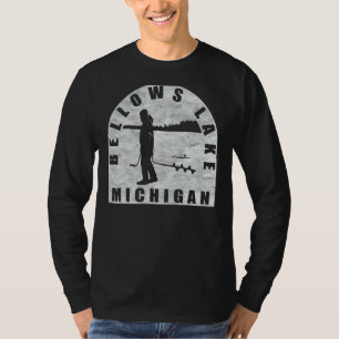 T-shirt Bellows Lake Ice Fishing Michigan
