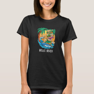 T-shirt Bells Beach Australia Palm Tree Surfing Beach Vaca