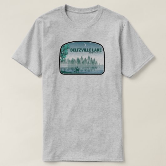 T-shirt Beltzville Lake Pennsylvania Deer (Design devant)