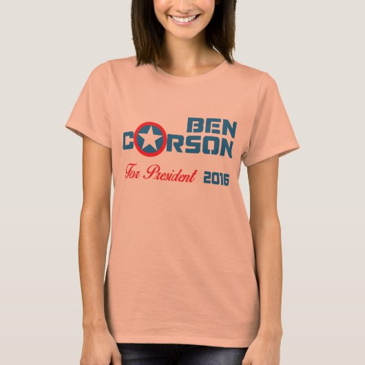 T-shirt Ben Carson Pour Président 2016 (Devant)