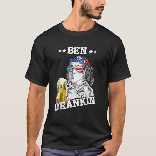 T-shirt Ben Drankin 4 juillet Américain (Devant)