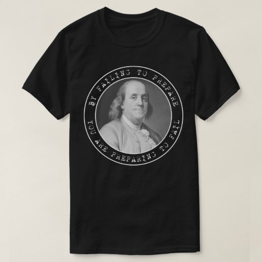 T-shirt Ben Franklin Benjamin Franklin Cercles de citation (Design devant)