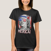 T-shirt Ben Franklin Merica American Flag 4th of July Kids (Devant)