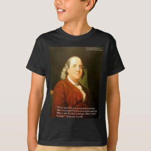 T-shirt Ben Franklin (What Is Wise) Citer Cadeaux & Cartes