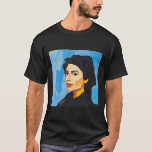 T-shirt Benazir Bhutto Style de peinture post-impressionni