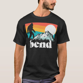 T-shirt Bend Oregon Retro Monts Bigfoot