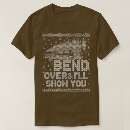 T-shirt Bend Over And Ill Show You Funny Matching Couple C (Design devant)