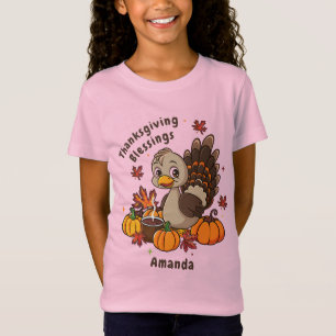 T-Shirt Bénédiction de Thanksgiving Turquie Citrouille
