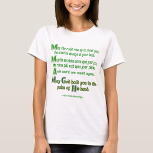 T-shirt Bénédiction Irlandaise Que la route s'élève pour v