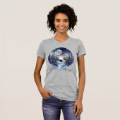 T-shirt Bénédiction solstice Wolf d'hiver Moonlight Woods (Devant entier)
