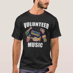 T-shirt Bénévoles Musique de jour Bénévole Meilleur Volont