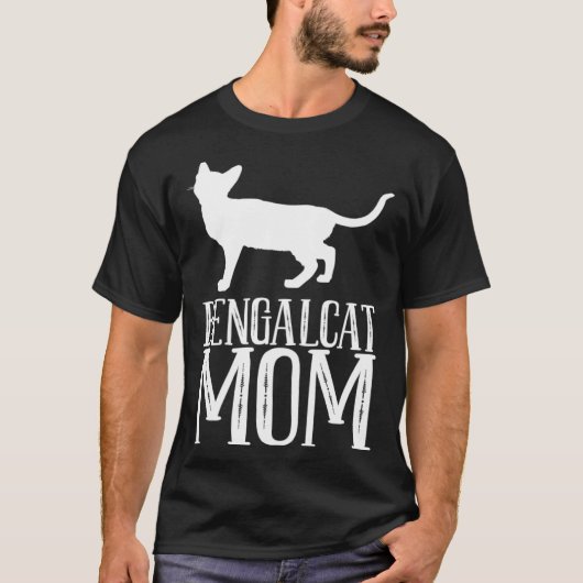 T-shirt Bengal Bengal cat Bengal mom 2 (Devant)