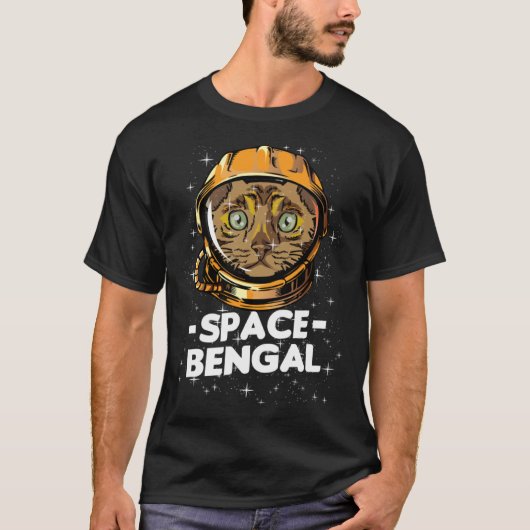 T-shirt Bengal Space Astronaut Cat Person Mum (Devant)