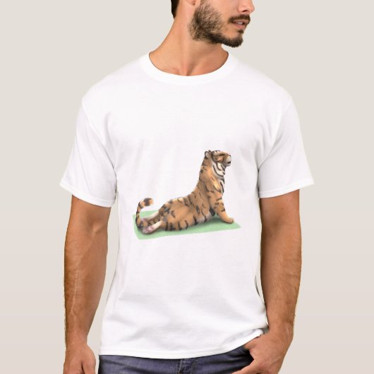 T-shirt Bengale Tiger Yoga Pose Méditation Zen Exercice Ex (Devant)