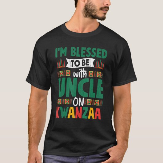 T-shirt Béni Avec Oncle Sur Kwanzaa Amusant Africain-Améri (Devant)