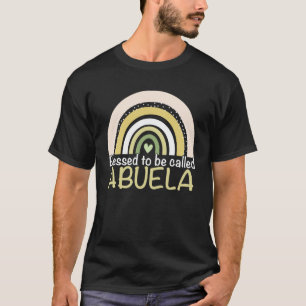 T-shirt Béni d'être appelé Abuela Boho Rainbow Mother s