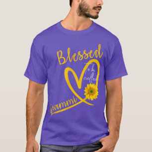 T-shirt Béni D'Être Appelé Grammi Heart Sunflower Mère