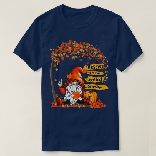 T-shirt Béni D'Être Appelé Grammy Gnome Automne Que (Design devant)