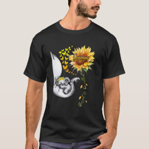 T-shirt Béni D'Être Appelé Grammy Sunflower Elephant Mot
