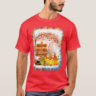 T-shirt Béni D'Être Appelé Grand-Mère Gnome Automne Que
