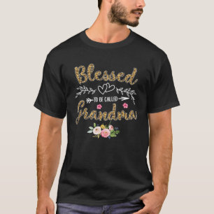 T-shirt Béni D'Être Appelé Grand-Mère Joli Empreinte de lé