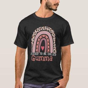 T-shirt Béni D'Être Appelé Gumma Rainbow Leopard Mère