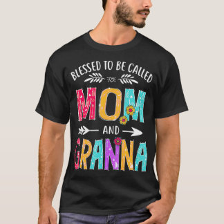 T-shirt Béni d'être appelé Maman et Granna Mères amusantes