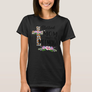 T-shirt Béni D'Être Appelé Maman Et Meemaw Floral Mère'