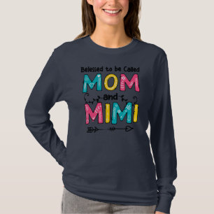 T-shirt Béni d'être appelé Maman et Mimi Fête des Mèr