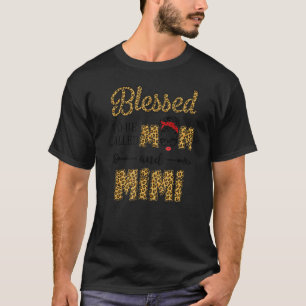 T-shirt Béni D'Être Appelé Maman Et Mimi Leopard Mère D