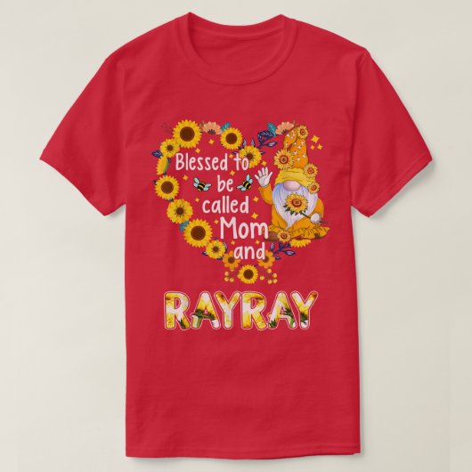 T-shirt Béni d'être appelé maman et RayRay Fall Gnome Sun (Design devant)