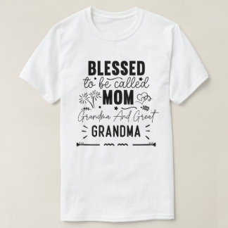 T-shirt béni d'être appelé maman grand-mère et arrière gra
