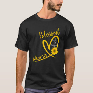 T-shirt Béni d'être appelé maman Heart Sunflower Mère