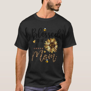 T-shirt Béni D'Être Appelé Maman Léopard Tournesol Bee