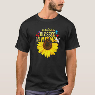 T-shirt Béni D'Être Appelé Meemaw Womens Sunflower Meema