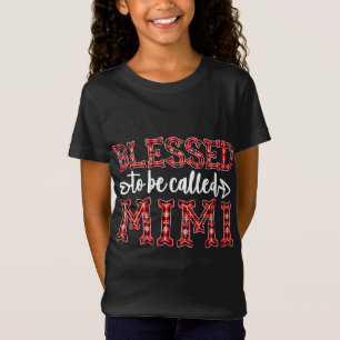 T-Shirt Béni D'Être Appelé Mimi Rouge Plaid Noël Déco