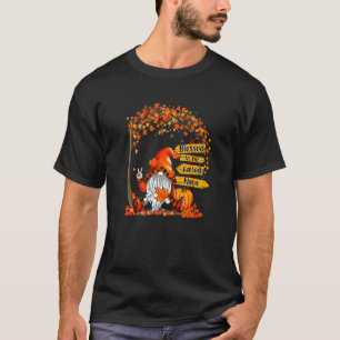 T-shirt Béni D'Être Appelé Nana Gnome Citrouille Thanksgiv
