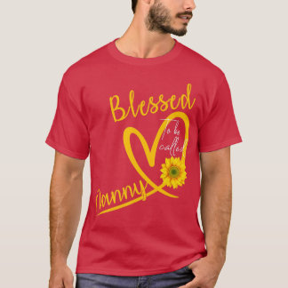 T-shirt Béni D'Être Appelé Nanny Heart Sunflower Mères