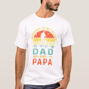 T-shirt Béni D'Être Appelé Papa Et Papa Pères Vintages