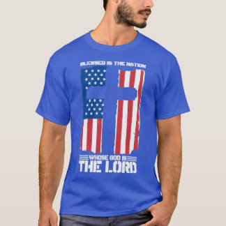 T-shirt Béni Est La Nation Dont Dieu Est Le Seigneur 3