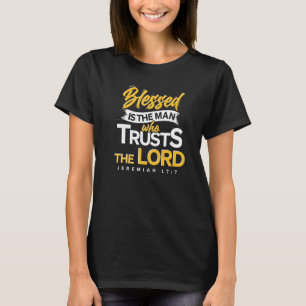 T-shirt Béni Est L'Homme Bible Verse Jésus Christ Prière