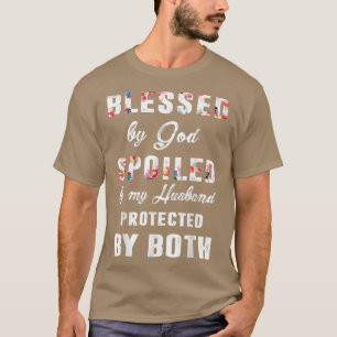 T-shirt Béni Par Dieu Mal Mon Mari Protégé Les Deux