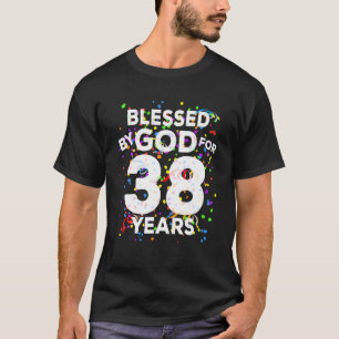 T-shirt Béni Par Dieu Pendant 38 Ans Joyeux 38E Anniversai