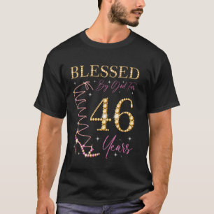 T-shirt Béni par Dieu pour 46 ans 46e anniversaire partie