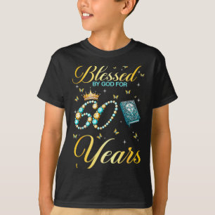 T-shirt Béni par Dieu pour 60 ans Anniversaire chrétien