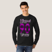 T-shirt Béni par Dieu pour 90 ans 90e anniversaire Cr (Devant entier)